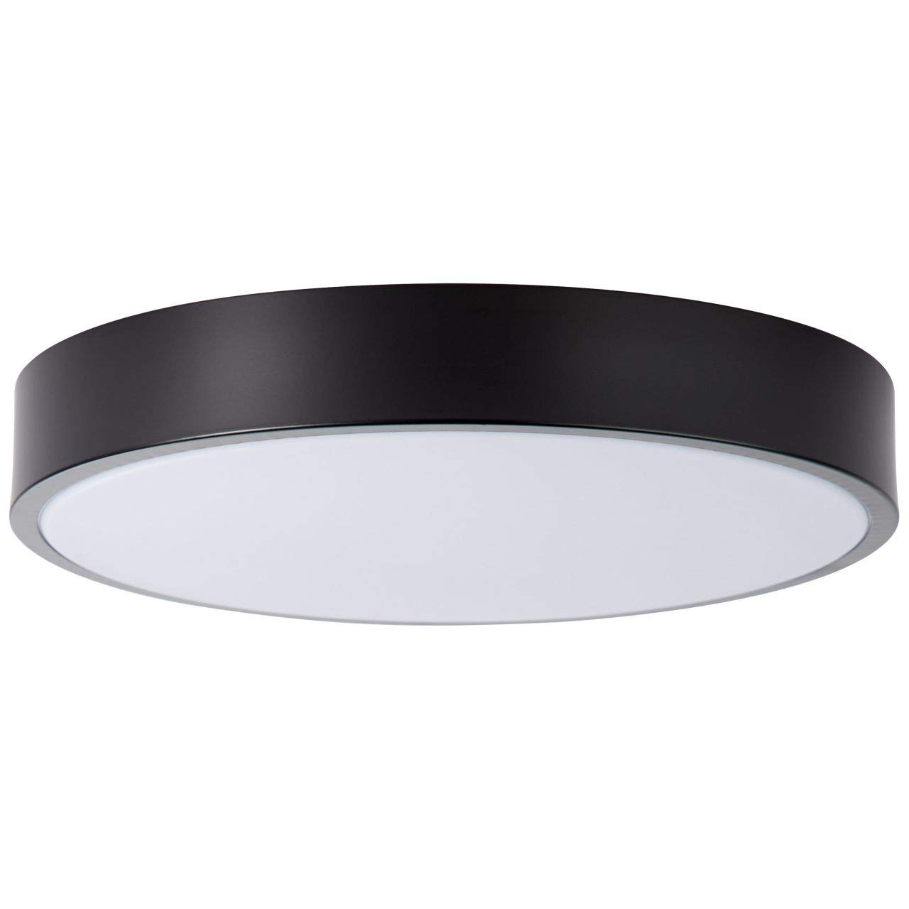 BRILLIANT lámpara Slimline Plafón LED 33cm blanco/negro | 1x 12W LED integrado, (800lm, 3000K) | Escala A ++ a E | Ahorro de energía y durabilidad gracias al uso de LED