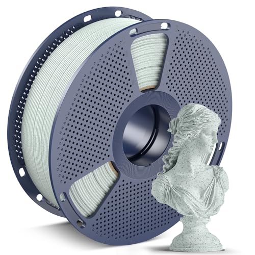 SUNLU PLA Marmor Filament 1.75mm 600 mm/s High Speed 3D Drucker Filament Marble PLA Natürliche Marmorähnliche Textur 1KG Spule (2.2lbs) Maßgenauigkeit +/- 0.02mm Hellcyan Marmor