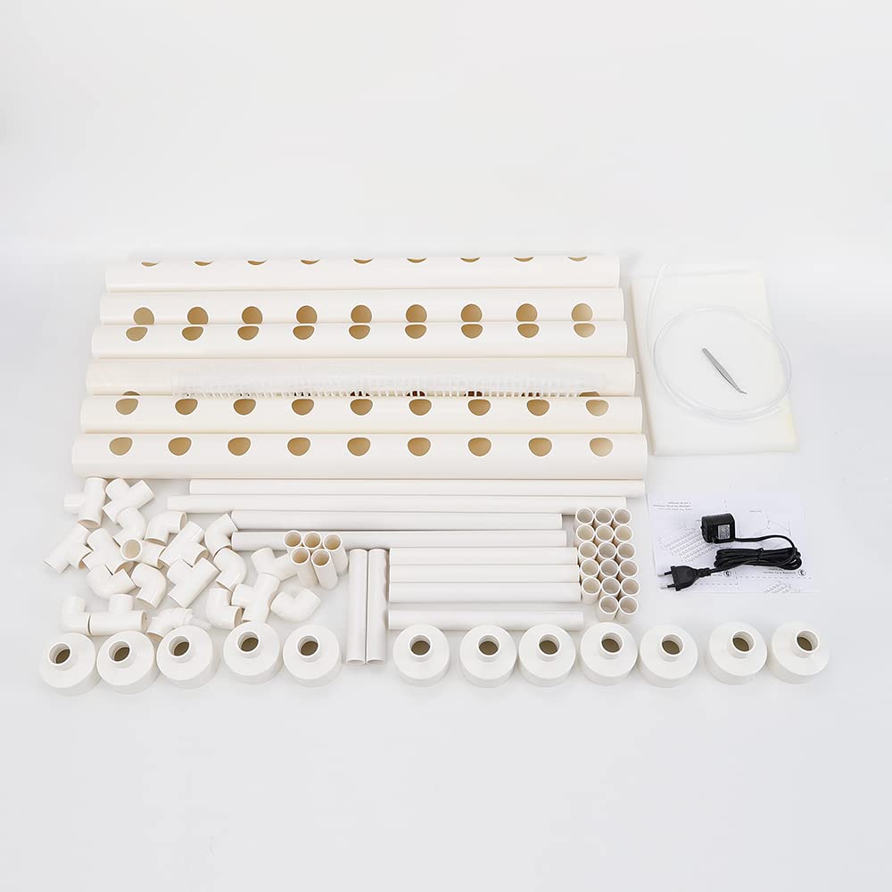 Kit de culture hydroponique avec 54 emplacements de plantes, 1 couche pour plantes et légumes