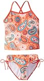 Kanu Surf Girls Beach Sport 2-Pc Banded Tankini Swimsuit, Secret Garden Coral Paisley, 10