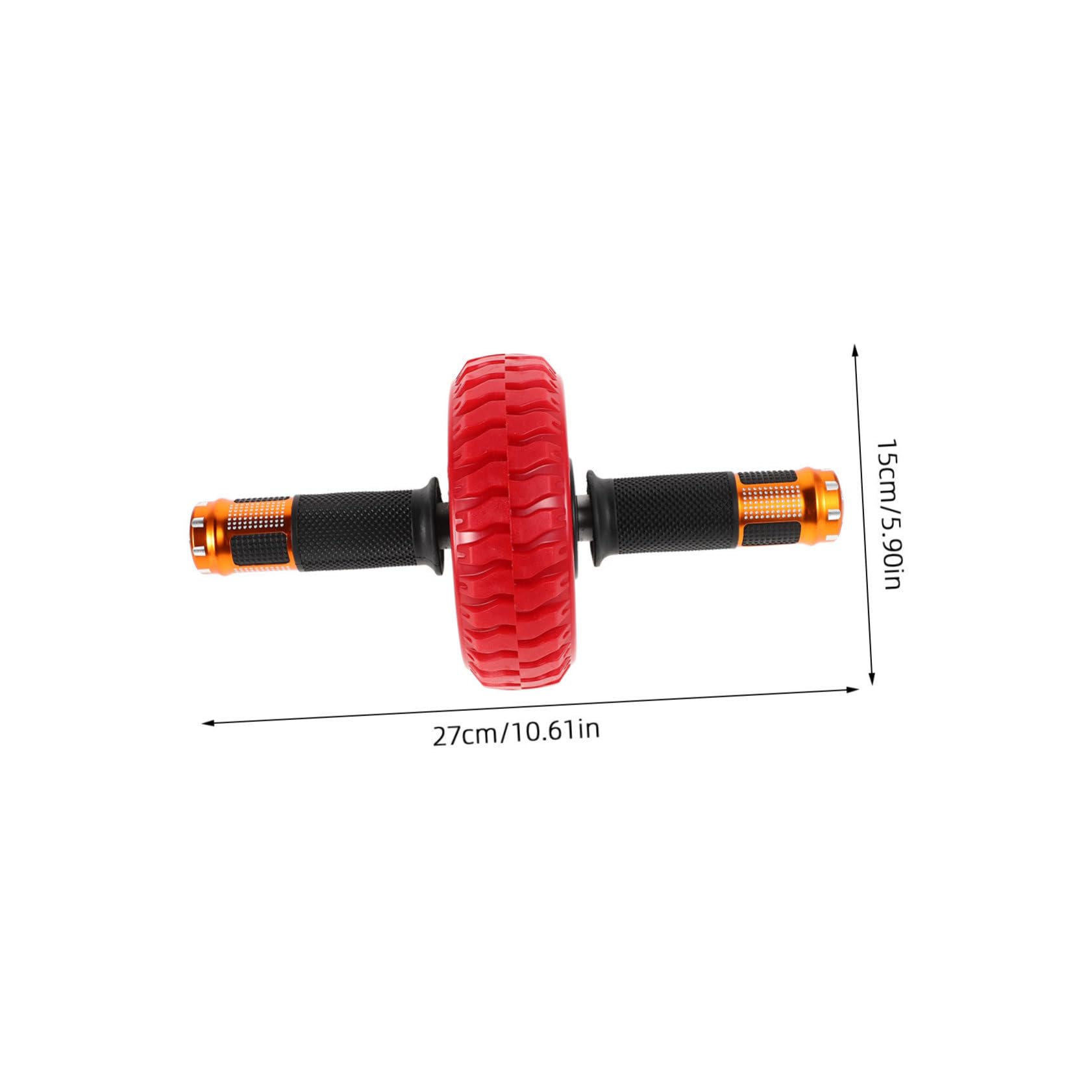 Cabilock Ruota Addominale Fitness Portatile Rosso con Manici Antiscivolo per Allenamento Core Completo Attrezzo Piccolo per Casa e Ufficio Strumento Multi-funzione per Esercizi Addominali