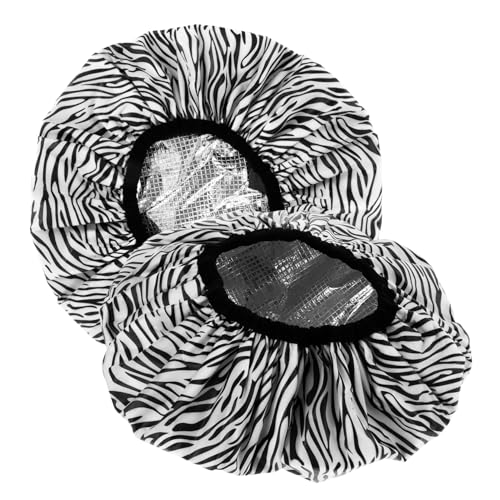 Healeved 2 Piezas tapón de aceite horneado Gorro para tratamientos capilares Titulares sombreros divertidos resaltador tapas de aceite para el cabello capilar acondicionadora