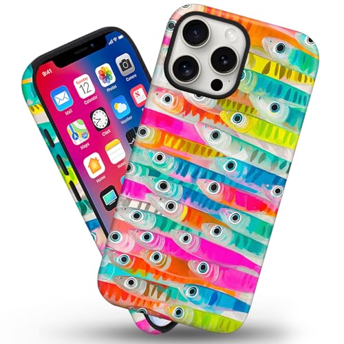 Magnetic for iPhone 14 Pro Max Cute Beachy Art Phone Case, Colorful Fish by flewfun - Used condition - Image 2