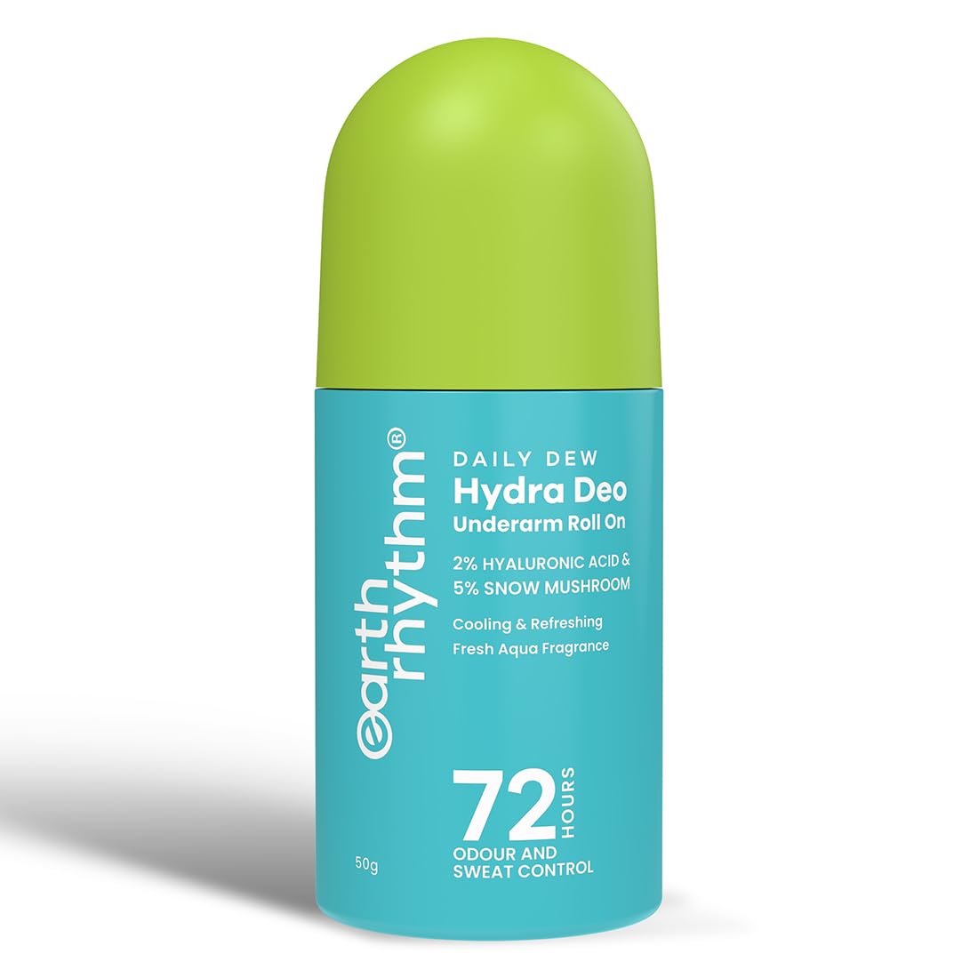 Earth Rhythm Daily Dew Hydra Deo Underarm Roll On - 50gm, 72Hr Fresh Deodorant Stick with Snow Mushroom & Hyaluronic Acid | Hydrating, Sweat & Odor Protection, No White Marks, Gentle on Sensitive Skin-image-46