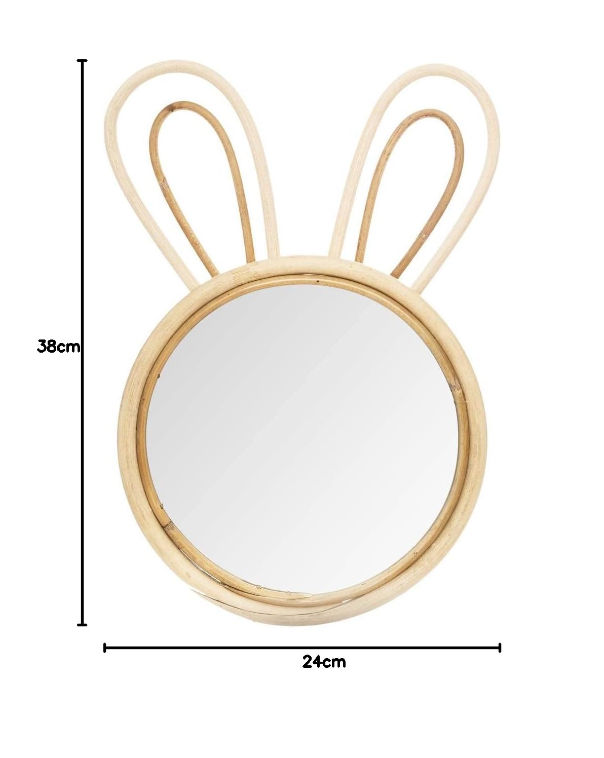 ATMOSPHERA CREATEUR D'INTERIEUR - Specchio per Bambini Coniglio Pino 24x38cm