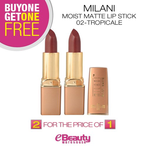 BUY ONE GET ONE FREE! MILANI Moist Matte Lip Stick (Moist 02-Tropical)