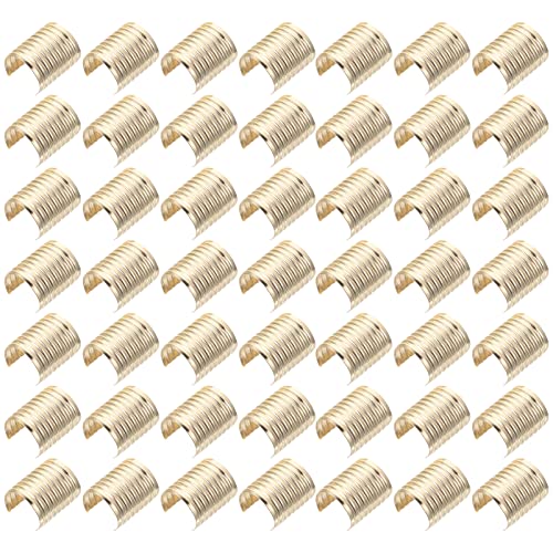 GLSTOY Cylindrical Fastener Tassel Tail Clip 100pcs Rope Fastener Clamp for Jewelry Making