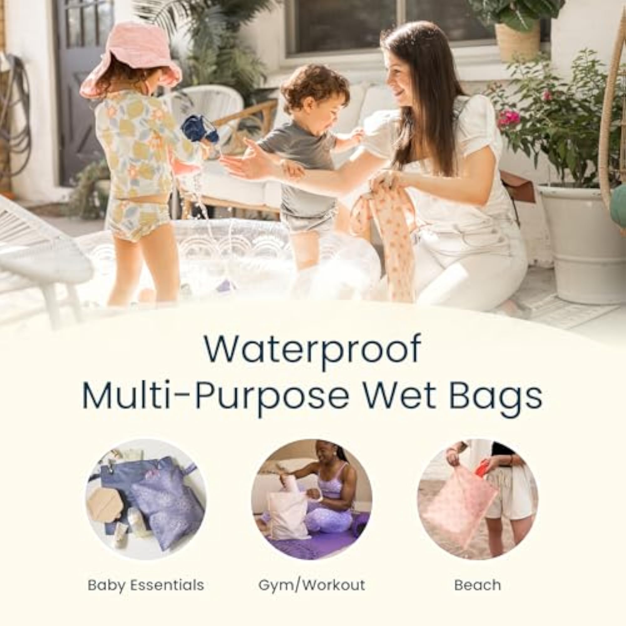 Wet Bag Set, 2 Piece Waterproof Travel Pouch