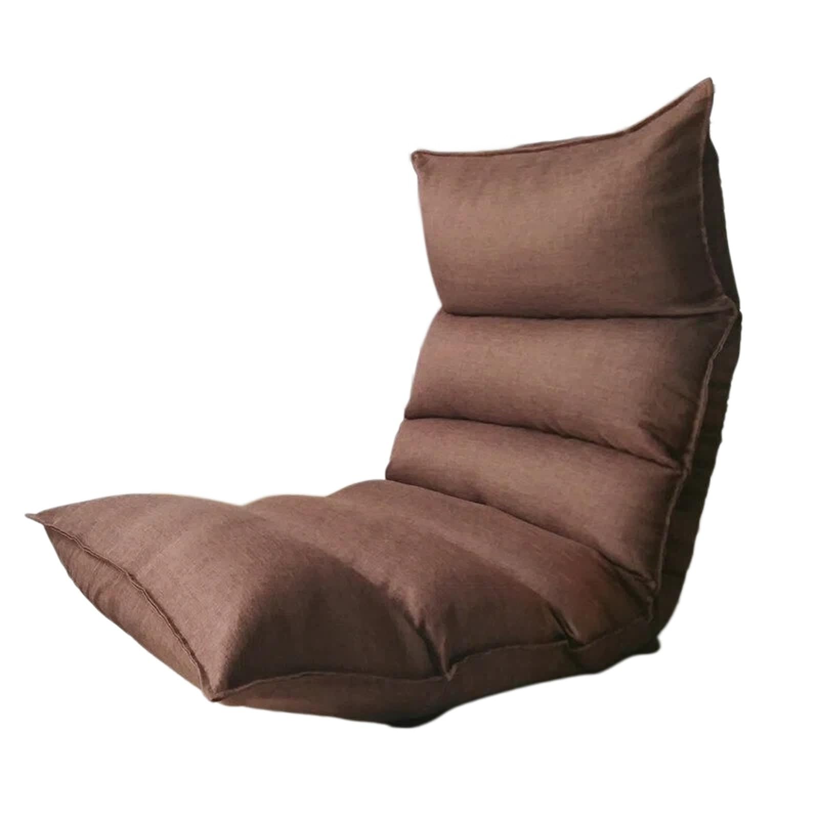 WQQYU6HKF sofa chair Foldable Tatami Recliner Chair for Small Apartment Dorm Bedroom Balcony Nap living room chair(Bruin)