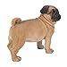 Realistic Life Size Pug Statue Detailed Sculpture Glass Eyes Hand Painted Resin 13 inch Figurine Home Decor Amazing Likeness