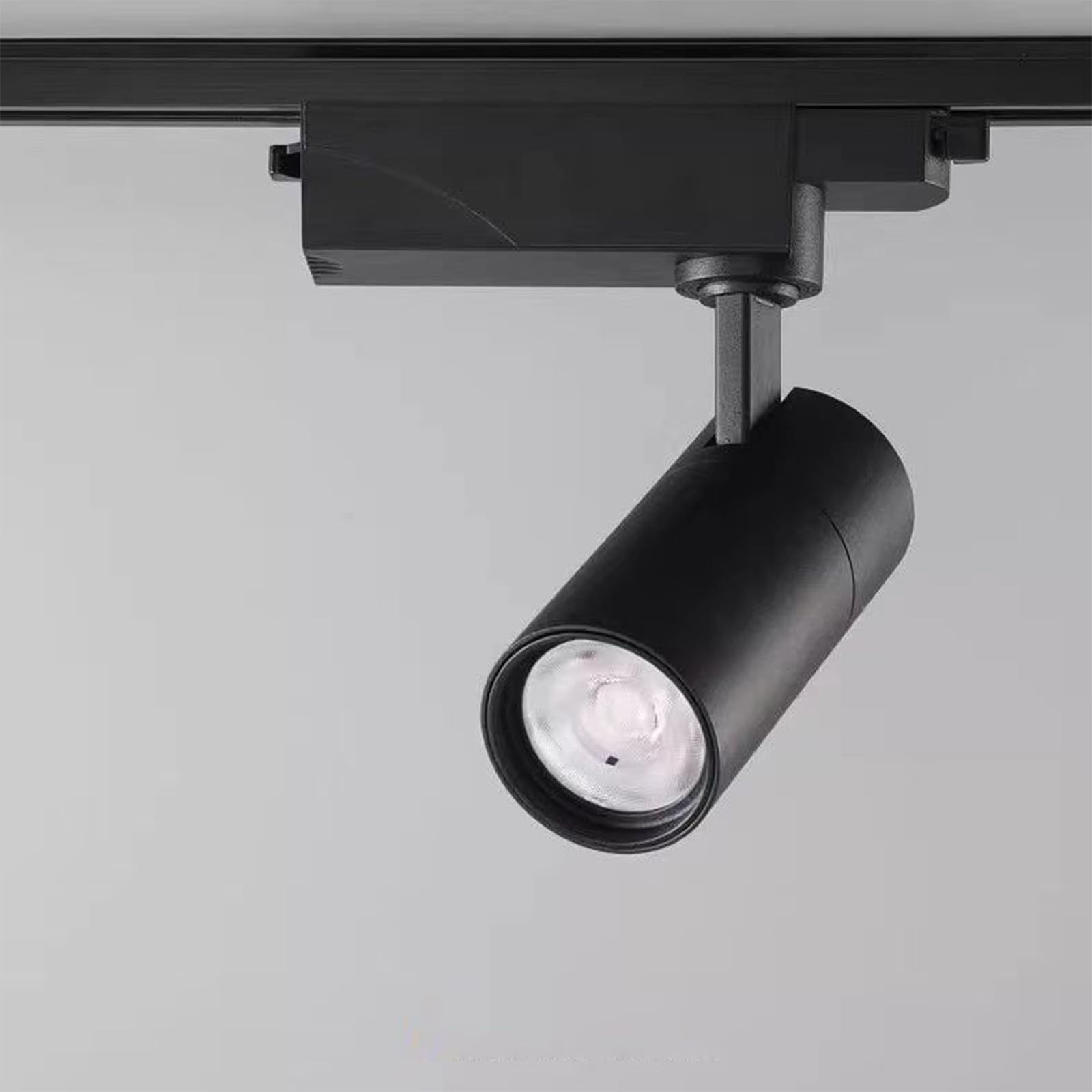 QSQEGXLK LED Track Lighting Head, Spot Ceiling Retail Light Black Adjustable Track Lighting Head for Living Room, Bedroom, Kitchen, Corridor, Art Lighting