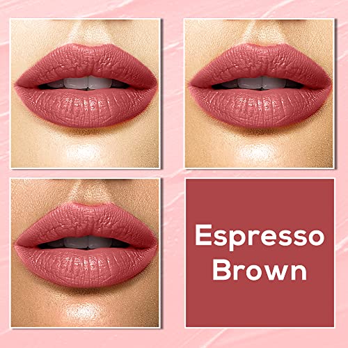 Image of Jaquline USA Color Me Matte Long Lasting liquid Lipstick enriched with vitamin E & tea tree oil (Espresso Brown-4.5 ml) (Pack of 2)