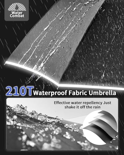 Image of ANYCHO Inverted Umbrella for Men, 3 Fold for Travel with Reflective Stripe 10 Ribs, 45 Inch Windproof & UV Protection Small Folding Umbrella with Auto Open and Close, Portable Car Umbrella for Women