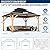 COVERONICS 13FT x 15FT Outdoor Spruce Wood Gazebo - Patio Wooden Frame Gazebo with Galvanized Steel Double Roof, Heavy-Duty Hardtop Gazebos for Garden, Poolside, Deck, Backyard