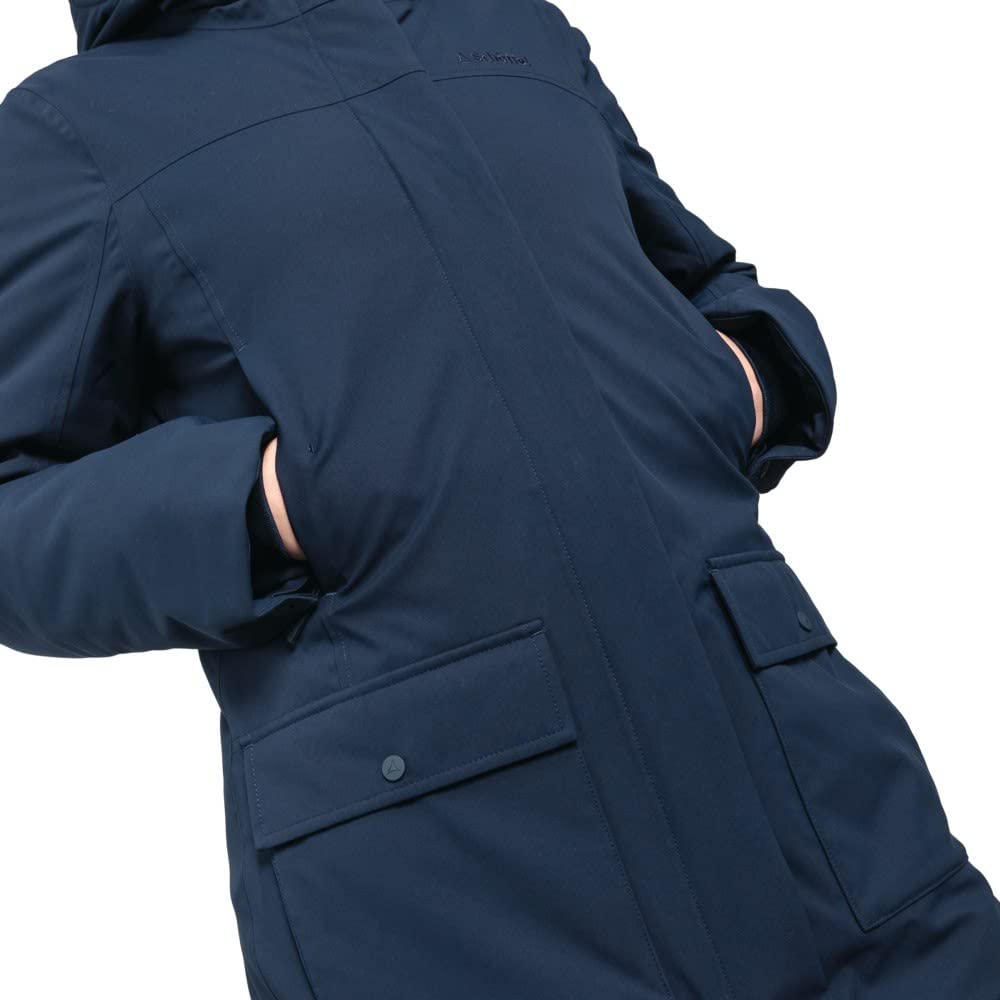 Schöffel Damen Ins. Parka Rotterdam L wind- und wasserdichter Damen Parka mit verstellbarer Taille, Wintermantel mit 4-Wege-Stretch und Teddyfutter