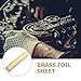 SHINEOFI Thin Brass Foil Sheet Metal Roll 0.02mm X 100mm X 1m High Hardness Free-Cutting Brass Strip for Crafting DIY Electrical Repairs Industrial Use
