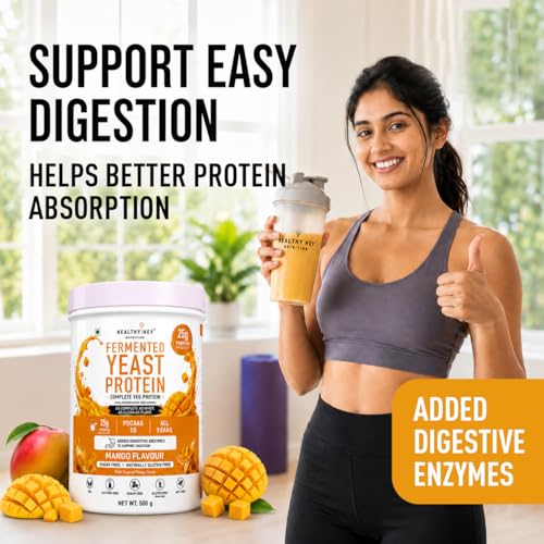 Image of HealthyHey Nutrition Fermented Yeast Protein - Mango Flavour - 500g