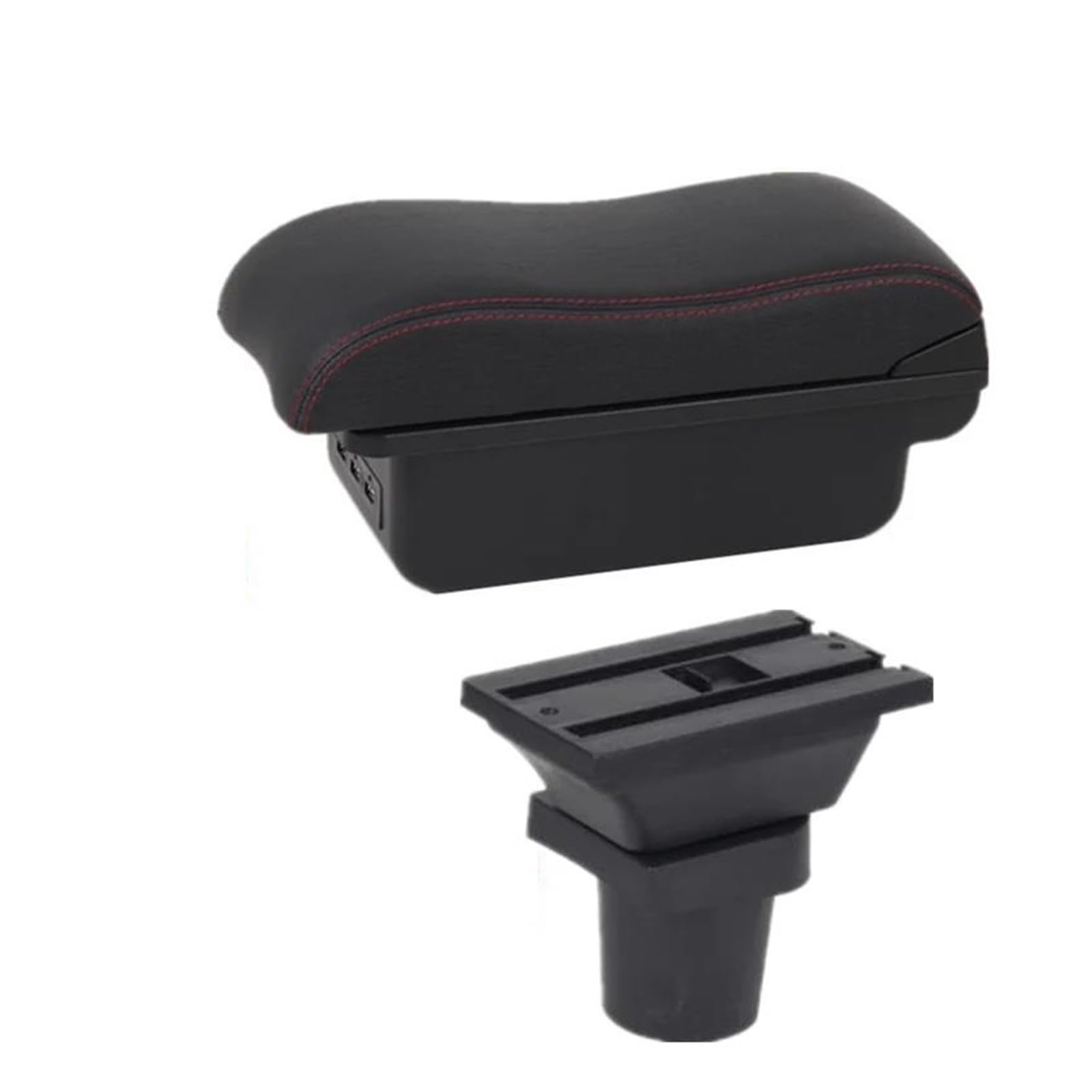 OTBEHUWJ For Toyota For Yaris For Vitz 5-door Hatchback 1998-2011 2005 2006 2007 2008 2009 2010 Car Armrest Box Central Storage Box(B2 red line 3USB)