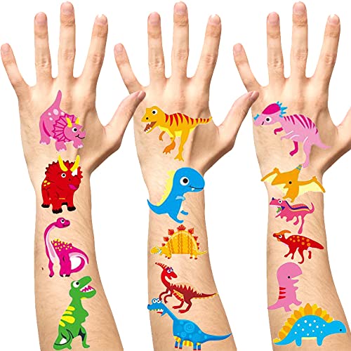 HCNOCNB Dinosaur TemporaryTattoos for Kids(120 styles),Face Dinosaur Tattoo stickers Birthday Party Supplies Decorations Goodie Bags
