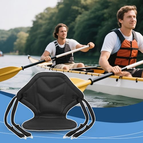 Asiento de kayak universal y cómodo cojín de paddle surf ajustable con bolsa 2