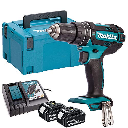 Image of Makita DHP482Z LXT 18V Cordless Combi Drill with 2 x 3Ah BL1830 + DC18RC + Case