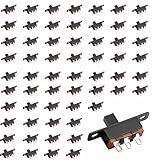 60 pièces Mini Interrupteur à Glissière, SS 12F15 3 Pin 2 Positions SPDT Micro Switch, 0.5A 50V DC, Interrupteur Coulissant Miniature pour Soudure et Montage sur Panneau, Interrupteur Marche/Arrêt pou