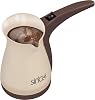 Sinbo SCM-2928 آلة القهوة التركية الكهربائية، البيج، سعة المياه 400 مل، سعة 5 أكواب، مقاومة مخفية من الفولاذ المقاوم للصدأ، 1000 واط