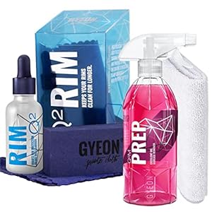 detailmate GYEON Q² Rim velgenverzegeling 30 ml + GYEON Prep voorreiniger 500 ml spuitfles + premium microvezeldoek 320 GSM 40 x 40 cm