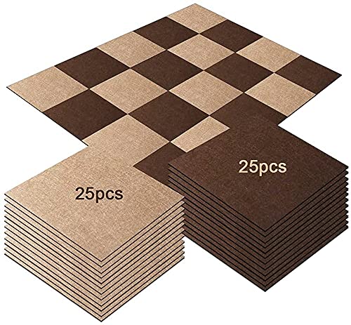 tonchean Lot de 50 dalles de sol autocollantes 30 x 30 cm - 48,35 m² Cover