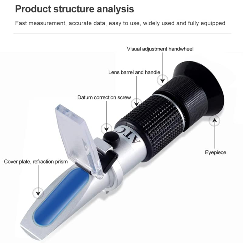Réfractomètre brix 58-90% sucre 38-43% baume 10-33% eau pour apiculture - 8