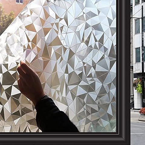 Zindoo Fensterfolie Selbsthaftend 75x300cm Dekorfolie Blickdicht Sichtschutzfolie Ohne Kleber Gute Privatsphäre Schutz Cover