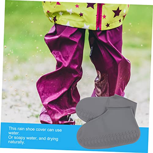 Gatuida 1 par Protectores de Calzado de Silicona - Unisex, diseño resistente para actividades al aire libre, color gris miniatura 3
