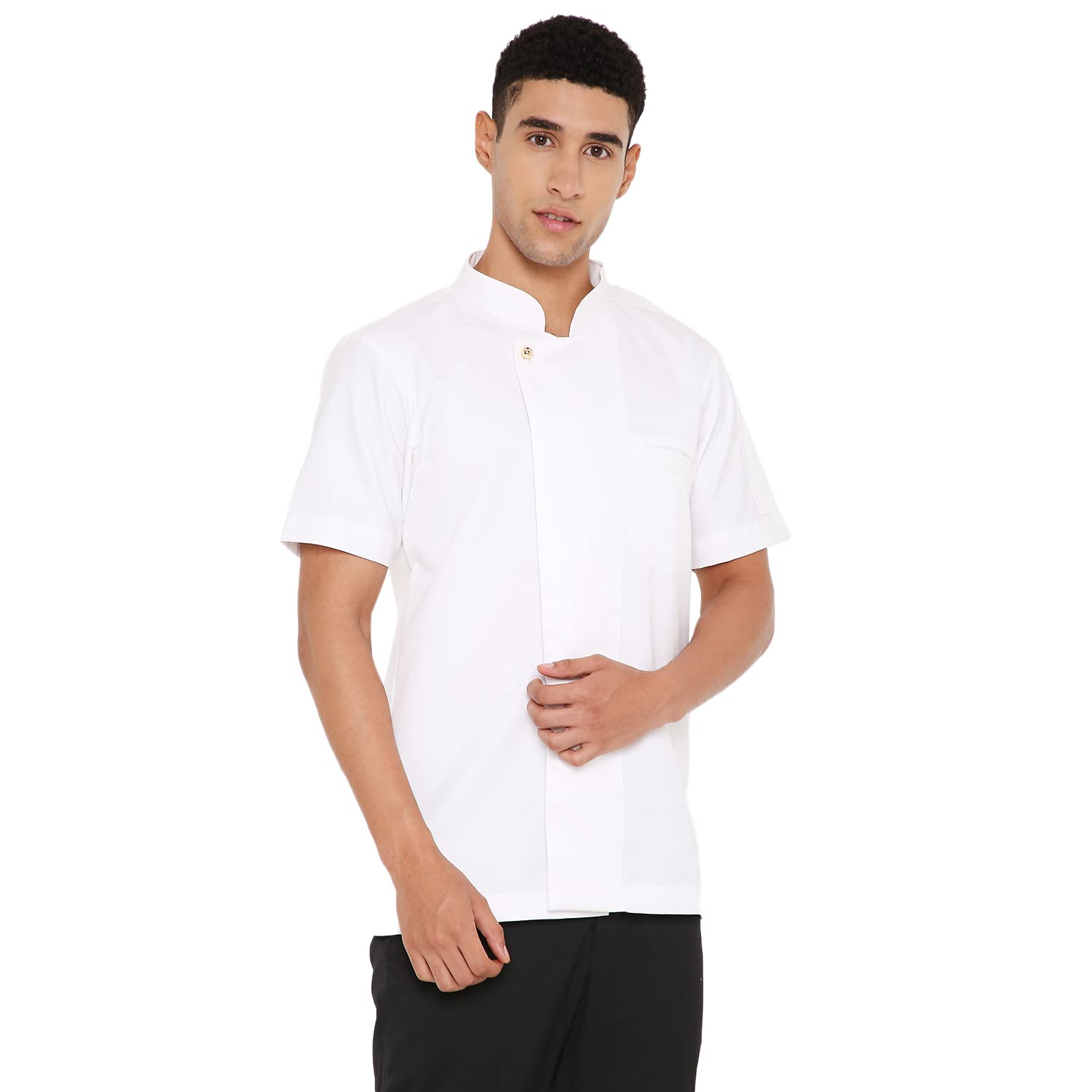 Associated Uniforms Premium Plain Half sleeve Chef Coat (Chef Jacket - Smart Fit) (M-38, WHITE)
