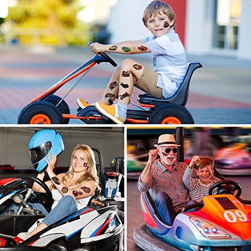 Gifolavy CAR12 128Pcs Hot Temporary Tattoos 8 Sheets Race Cars Birthday Party Supplies Decorations Favors Fake Tattoos Stickers thumb #4