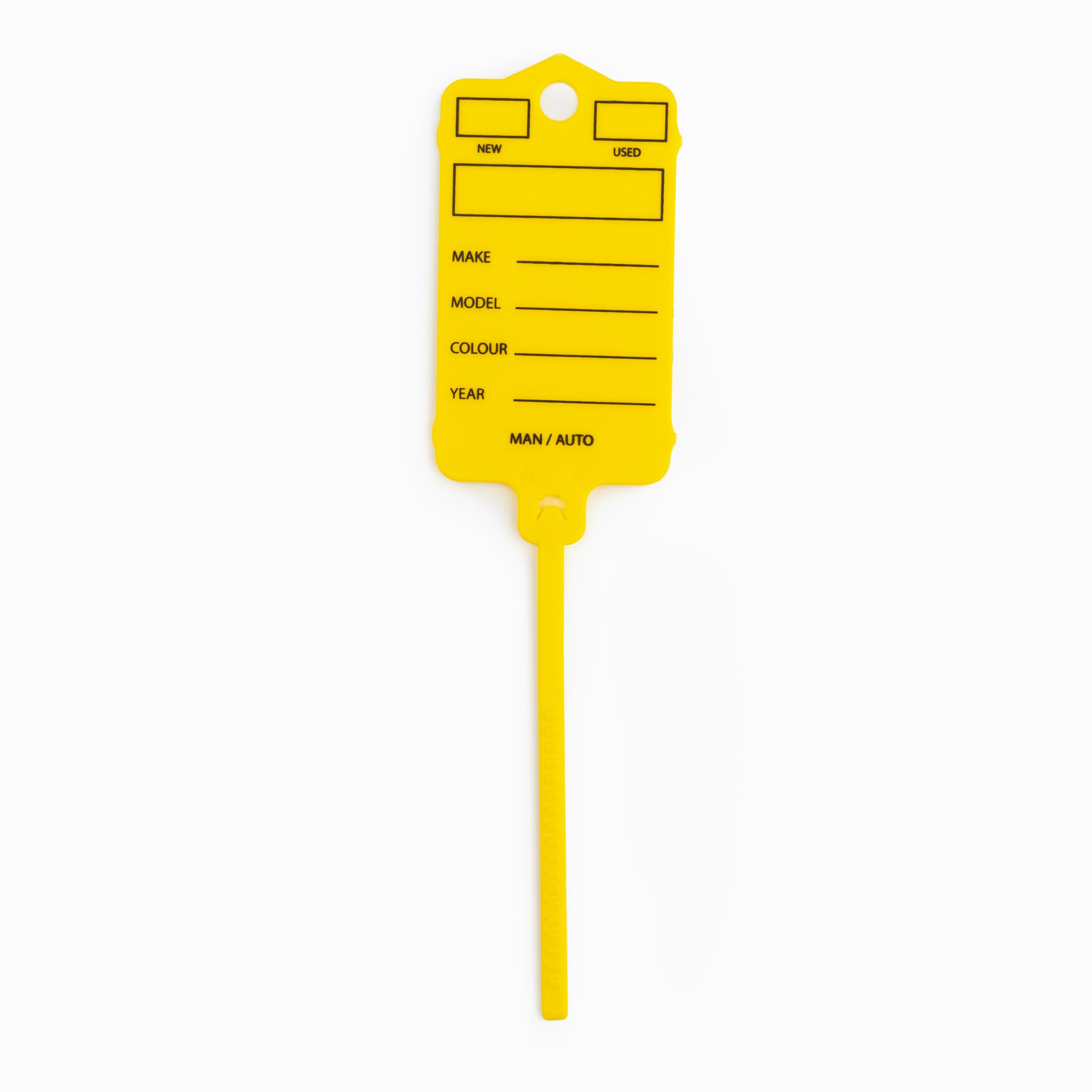 Targhette per chiavi auto, in plastica, gialle, per rivenditori di veicoli e meccanici, con pennarello (1000)