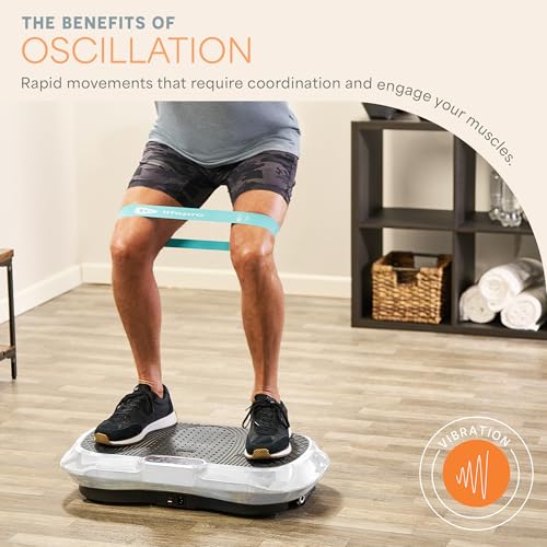 Image of Lifepro Waver Vibration Plate Exercise Machine - High-Intensity Vibration Plate for Lymphatic Drainage - Full-Body Workout Vibrating Platform with Loop Bands - Fitness Equipment for Strength & Toning