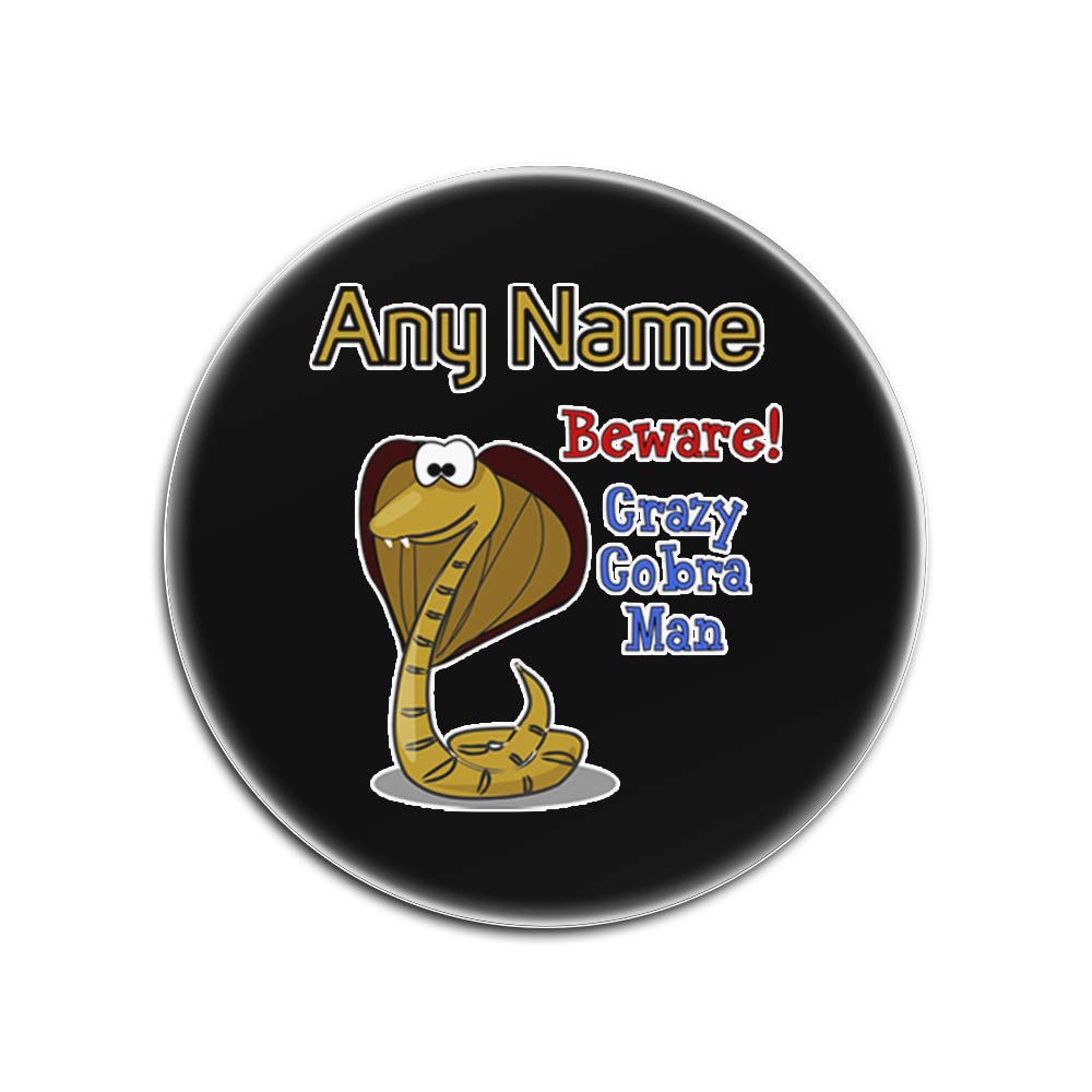 Sous-verres personnalisables Crazy Cobra Man : dessous de verre ronds noirs