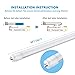 T8 8FT LED Tube Light, 8 Foot T8 LED Tube Light Single Pin FA8 Base, Ballast Bypass 50W 6750LM, 6500K Cool White, Frosted Cover (Replace 150W LED Flourescent Bulbs) Dual - Ended Power AC100-277V 4PACK