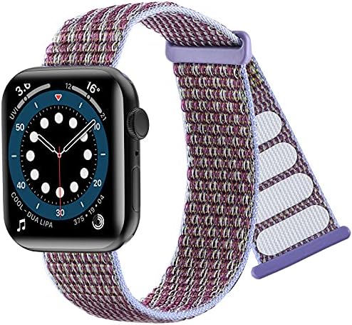 Premium Nylon Sport Loop Bands Compatible with Apple Watch Bands 38mm 40mm 41mm, Women Men Double-Layer Weave Adjustable Breathable Replacement Strap for iWatch Series SE 7 6 5 4 3 2 1 Premium Nylon Sport Loop Bands Compatible with Apple Watch Bands 38mm 40mm 41mm, Women Men Double-Layer Weave Adjustable Breathable Replacement Strap for iWatch Series SE 7 6 5 4 3 2 1
