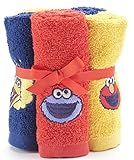 Sesame Street 6-Pack Washcloth Set Elmo, Big Bird and Cookie Monster