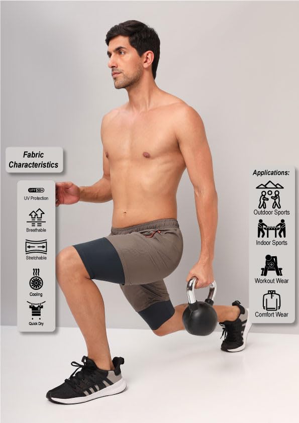 Image of TECHNOSPORT Mens Compression Tights for Gym, Running, Cycling, Swimming, Workout & Athletic Activities