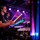 Bright LED Light Up Drumsticks 2pcs, Rechargeable 13 Color Changing Drum Sticks USB Charge, Glow in The Dark Drum Sticks for Professional Musical Practice, Drummer Personalized Drumstick (2pcs)