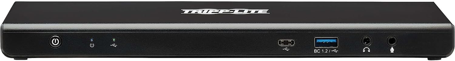 Tripp Lite USB-C Docking Station, 14 Port USB C Dock for Dual Display, 5K 60 Hz DisplayPort DP, 4K 60 Hz HDMI, USB 3.2 Gen 1, USB A & USB C Hub, GbE, 85W PD Charging, Black (U442-DOCK21-B)