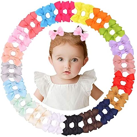 40pcs 2 Zoll Haarschleifenclips Voll gefütterte Haar-Krokodilklemmen Grosgrain-Band Haarspangen Zubehör Cover