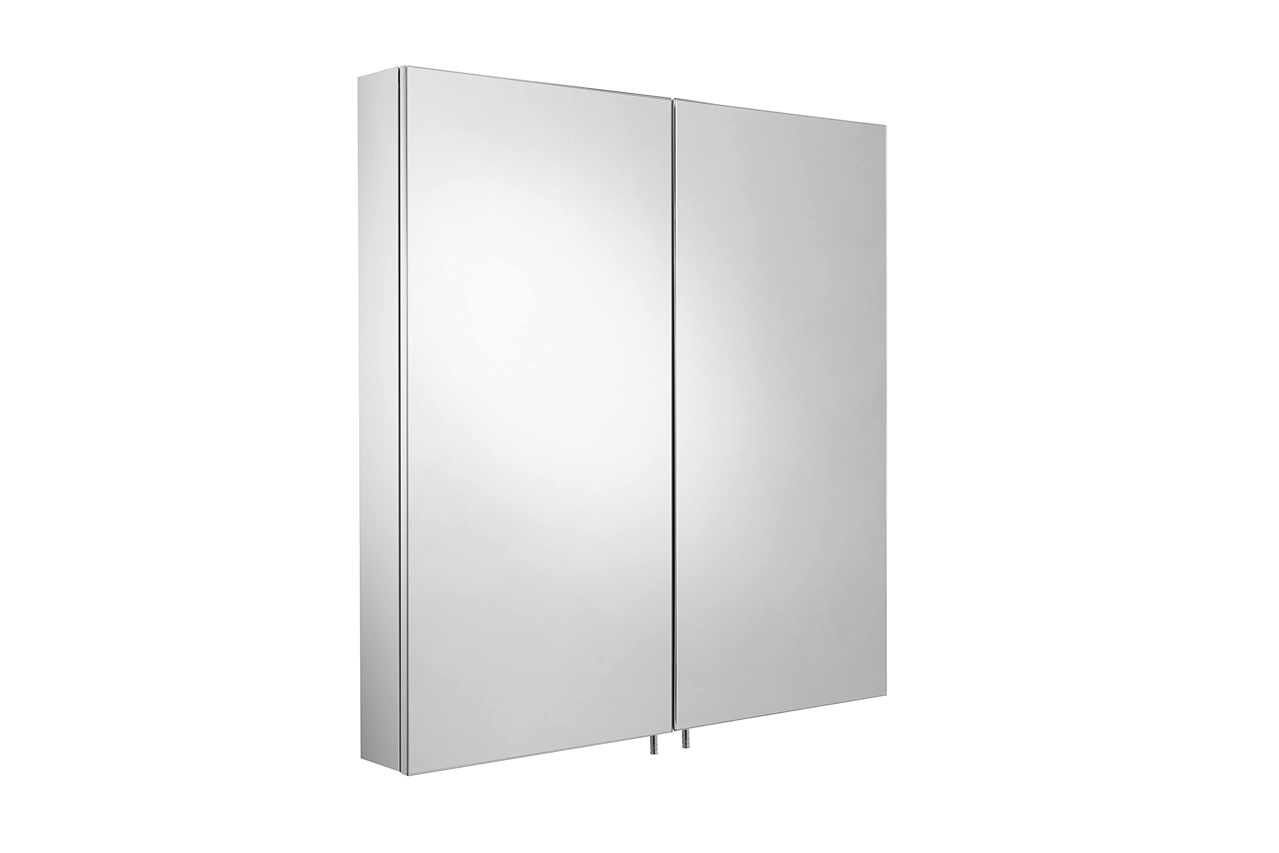 CroydexFinchley, Surface Mount Flexi-Fix Easy Hanging System Medicine Cabinet, Double Door 24 in. x 26 in, 24 in (W) x 26 in (H) Stainless Steel
