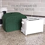 RITZ-Polyester-Cotton-Quilted-Two-Slice-Toaster-Appliance-Cover-Dust-and-Fingerprint-Protection-Machine-Washable-Dark-Green