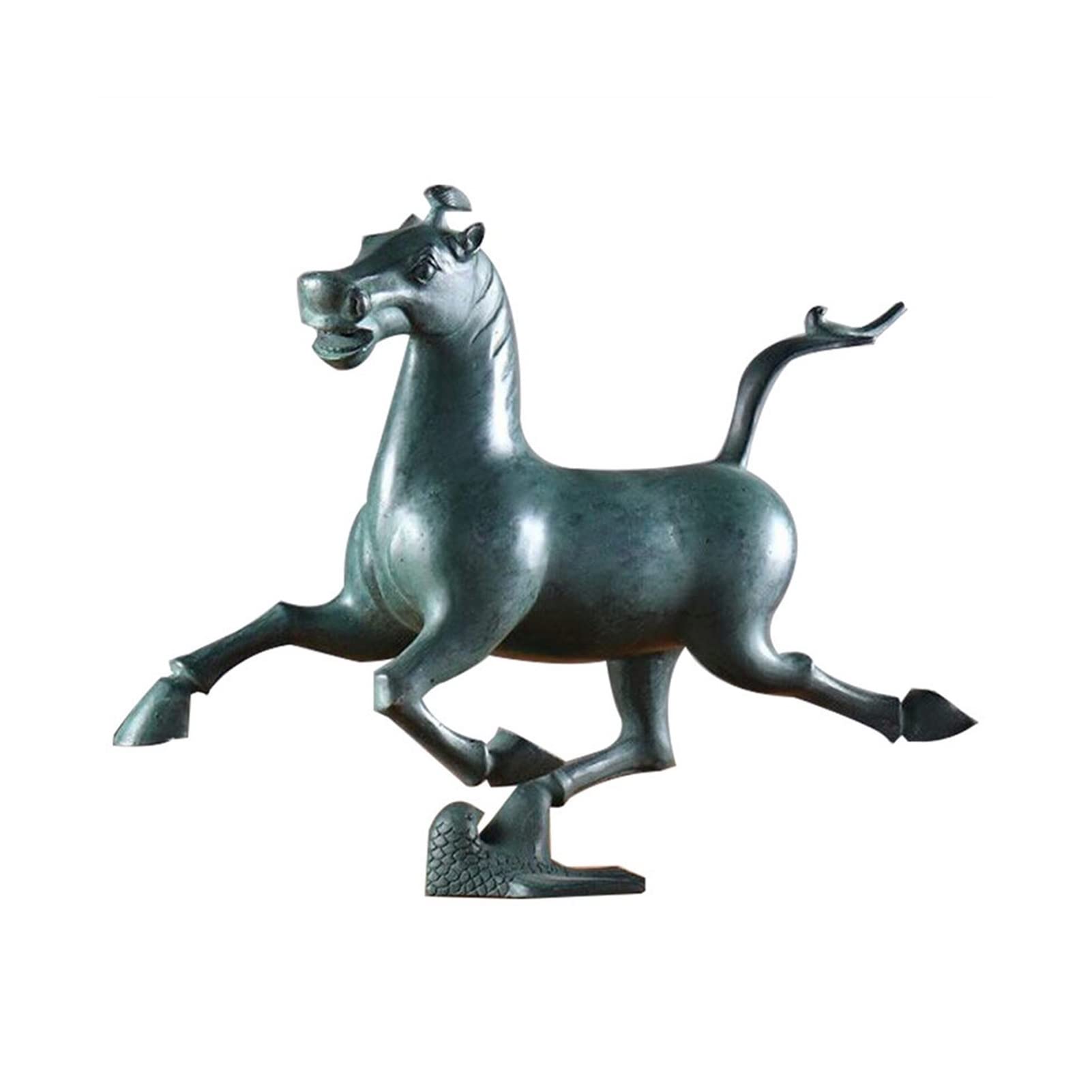 SnamicE Sculpture Decor Brass Horse Ornaments Zodiac Horse Crafts Horse To Success Retro Ornaments Crafts Statue Decoration,E-19 cm
