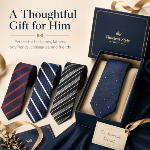 Image of WeiShang Neckties for Men, Classic Formal Tie