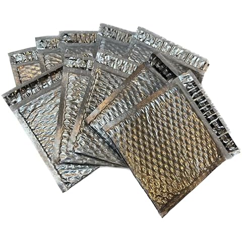 BlueProton Silver Metalized Poly Bubble Mailers, 6" x 6.5" (10-Pack) Cover