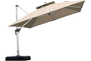 Purple Leaf 10ft Square Cantilever Patio Umbrella